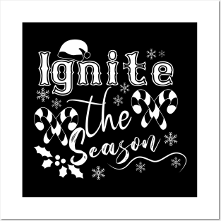 Festive Joy: "Ignite the Season" Winter Apparel Design Posters and Art